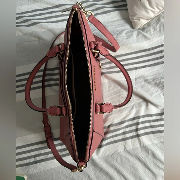 Michael Kors Ciara large leather satchel in rose. - Picture 8 of 16